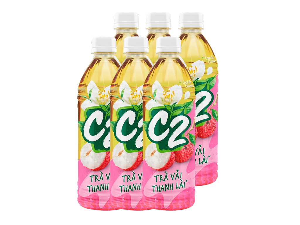 6 chai hồng trà vải C2 455ml 6 chai hồng trà vải C2 455ml