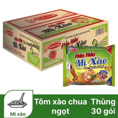 Thùng 30 gói mì xào Hảo Hảo tôm xào chua ngọt 75g