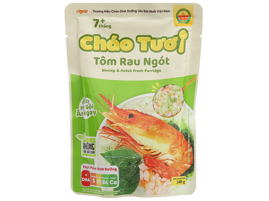 Cháo tươi tôm rau ngót Cây Thị gói 240g