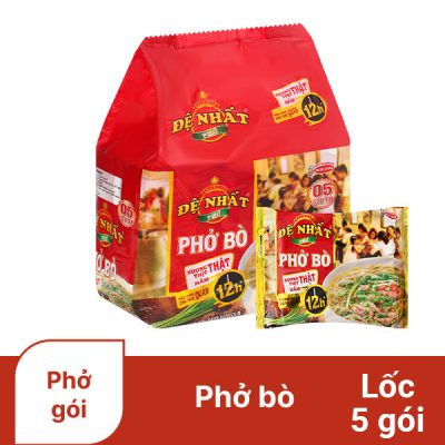 Lốc 5 gói phở bò Đệ Nhất 68g
