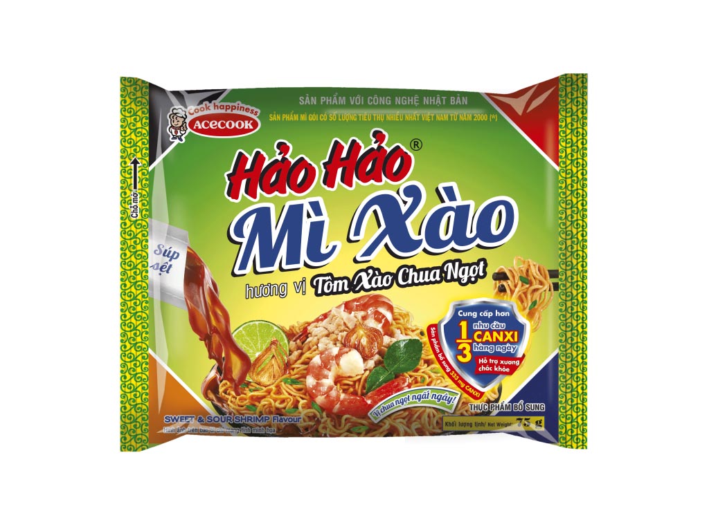 Thùng 30 gói mì xào Hảo Hảo tôm xào chua ngọt 75g Thùng 30 gói mì xào Hảo Hảo tôm xào chua ngọt 75g