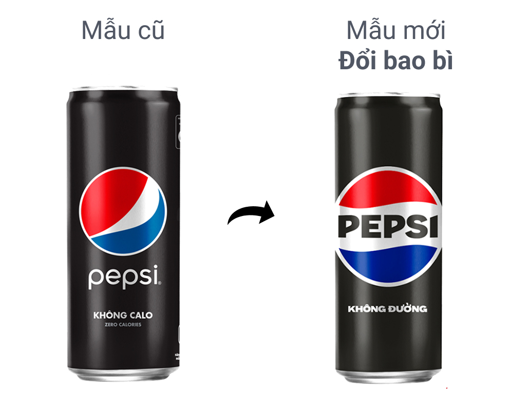 Thùng 24 lon nước ngọt Pepsi không calo 320ml Thùng 24 lon nước ngọt Pepsi không calo 320ml