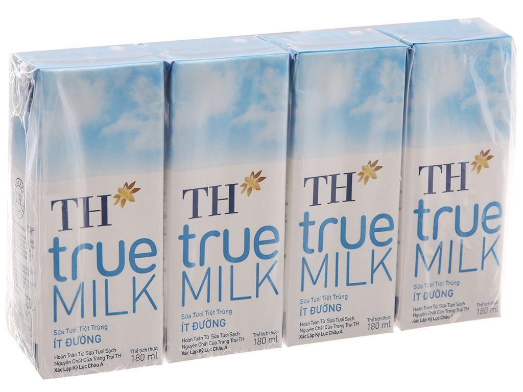 Thùng 48 hộp sữa tươi tiệt trùng ít đường TH true MILK 180ml Thùng 48 hộp sữa tươi tiệt trùng ít đường TH true MILK 180ml