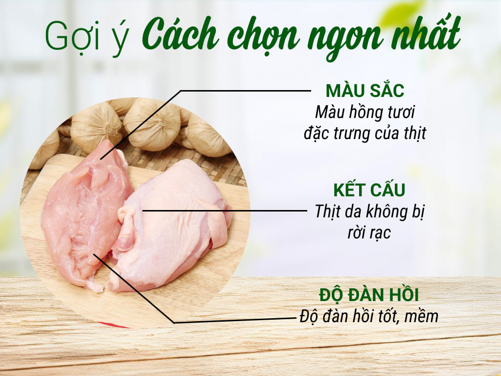 Ức gà phi lê có da (500g) Ức gà phi lê có da (500g)